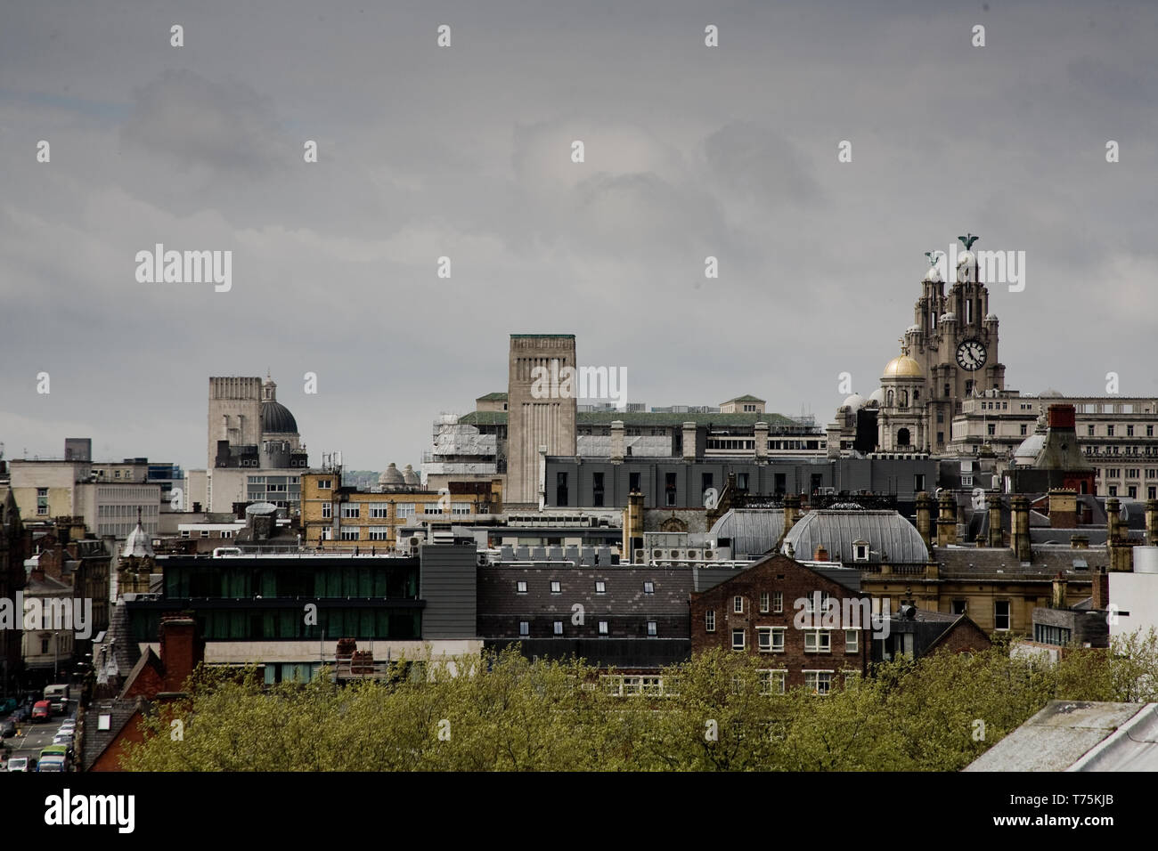Liverpool City Skyline Stockfoto