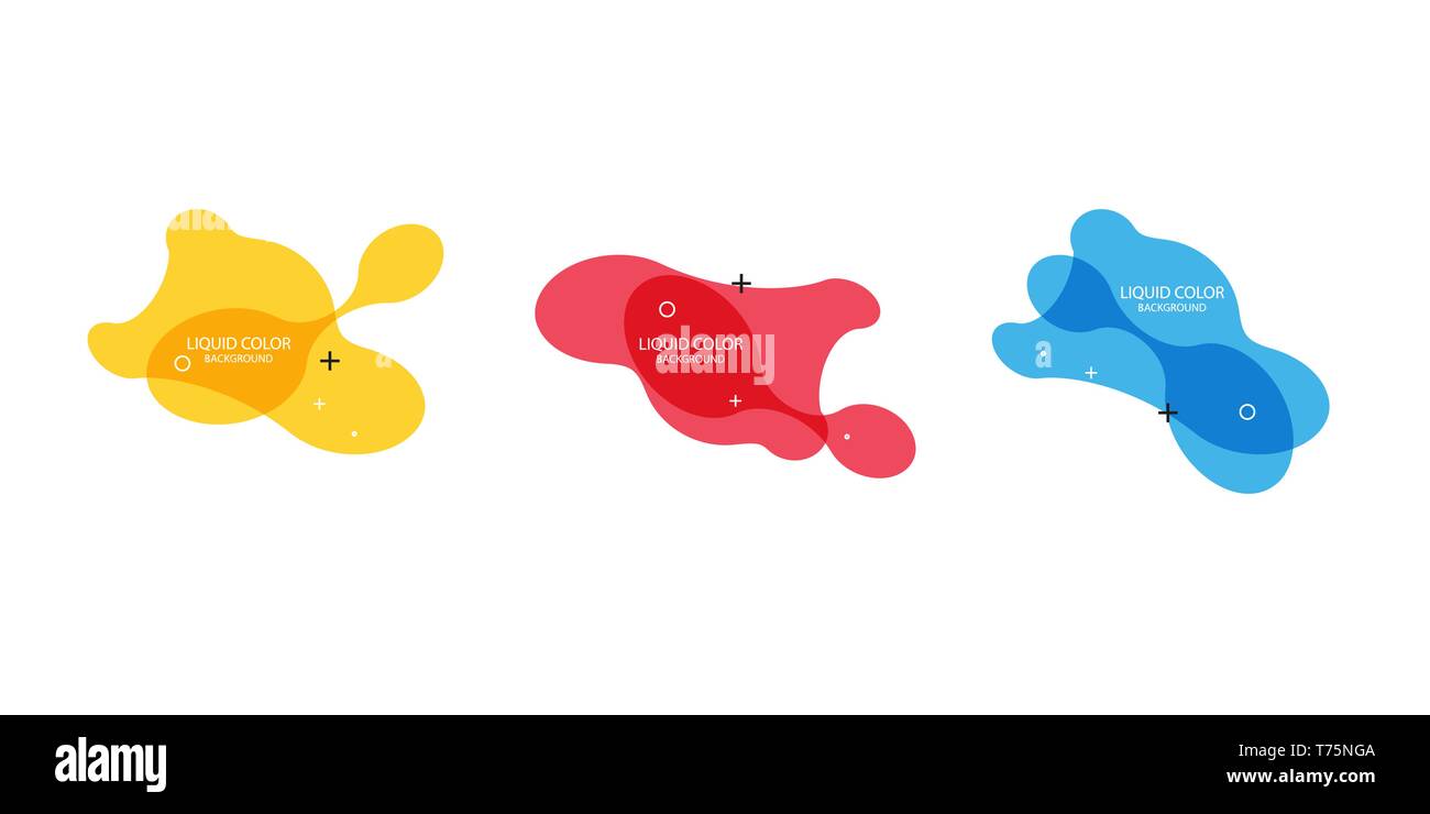 Moderne abstrakte Vektor Banner ist. Flache geometrische flüssiger Form mit verschiedenen Farben. Moderne vektor Vorlage, Vorlage für die Gestaltung eines Logos, Flyer oder Stock Vektor