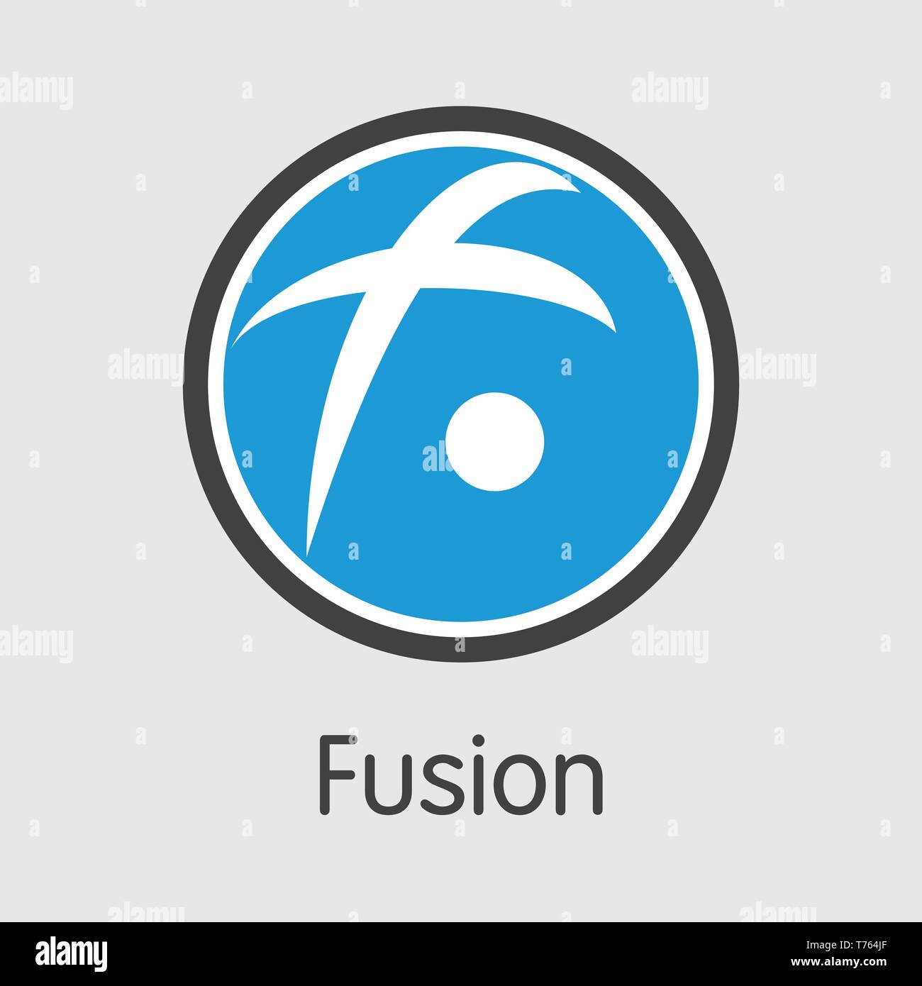 FSN-Fusion. Der Handel Logo der Münze oder Markt Emblem. Stock Vektor