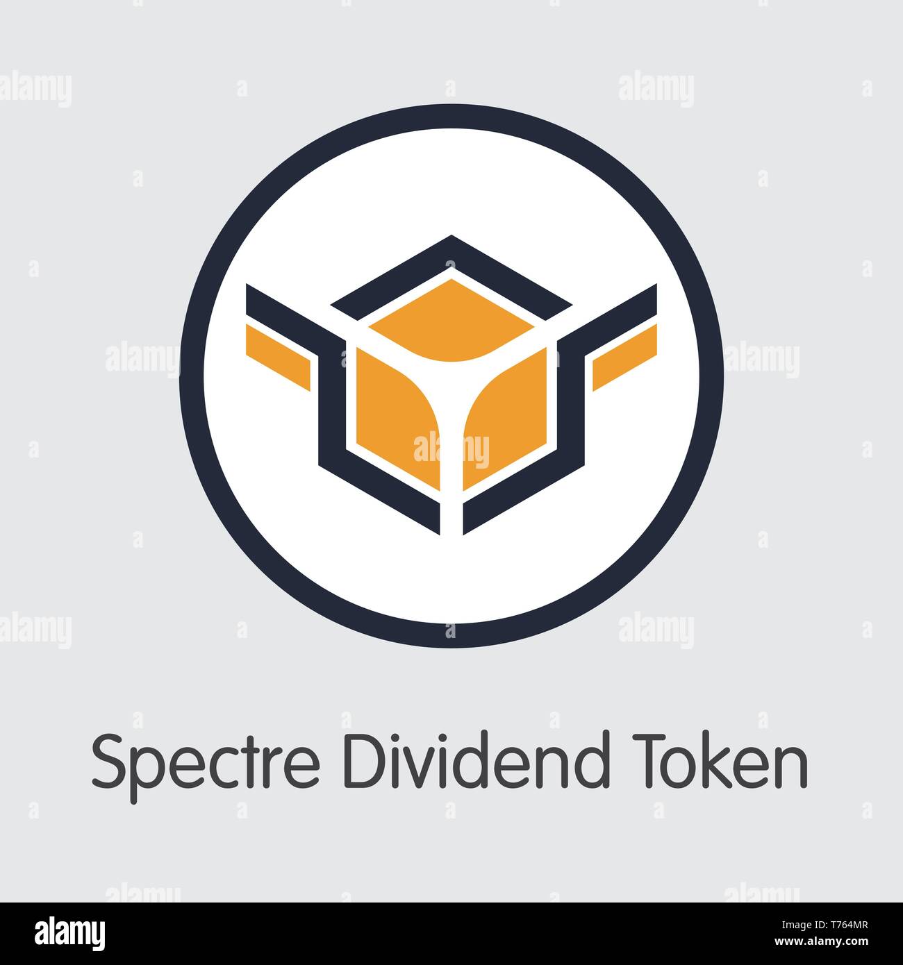 SXDT - Gespenst Dividende Token - Die Münze Symbol. Stock Vektor