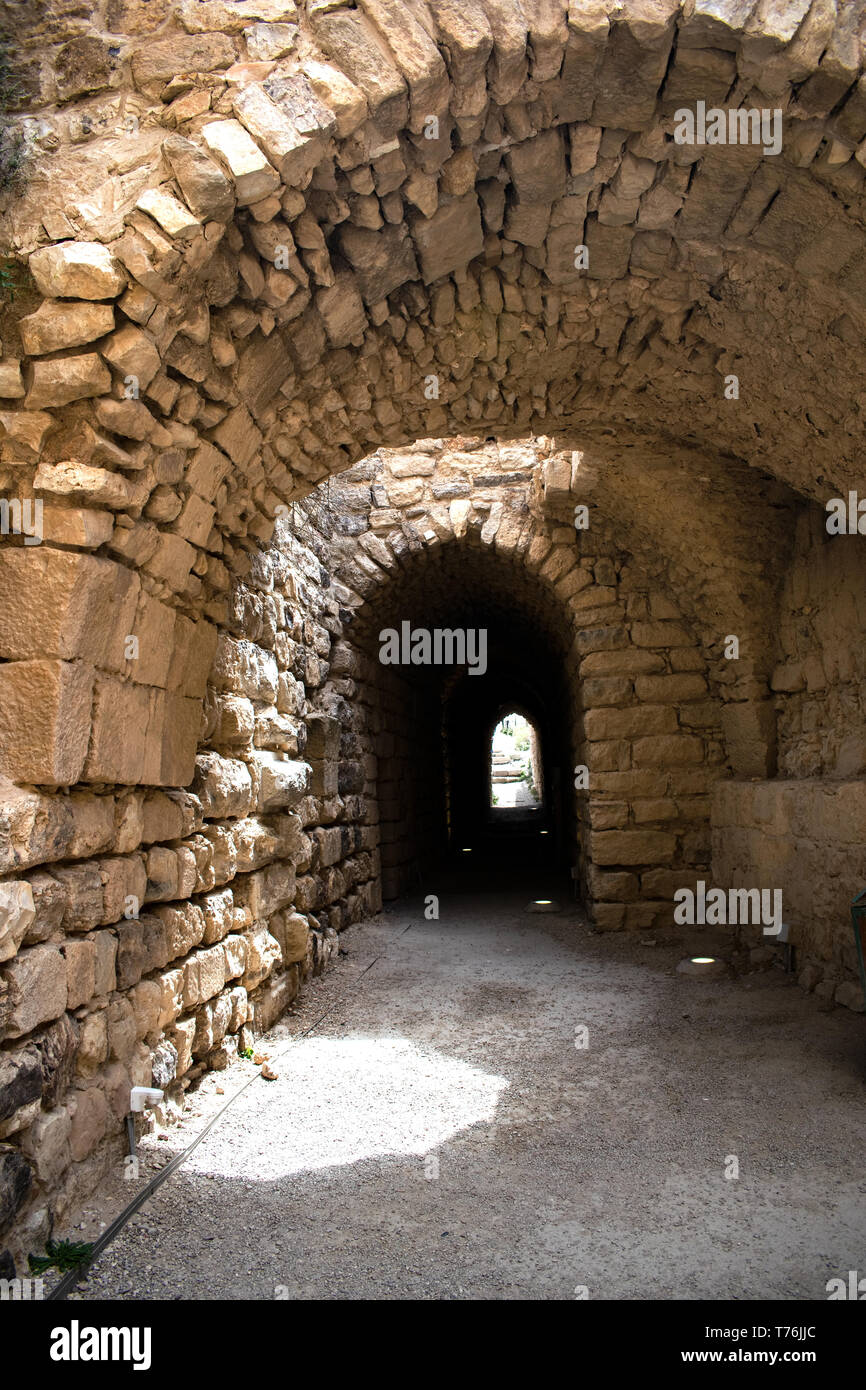 Giordania, Kings Highway, Shobak, le Rovine del castello di Shobak Stockfoto