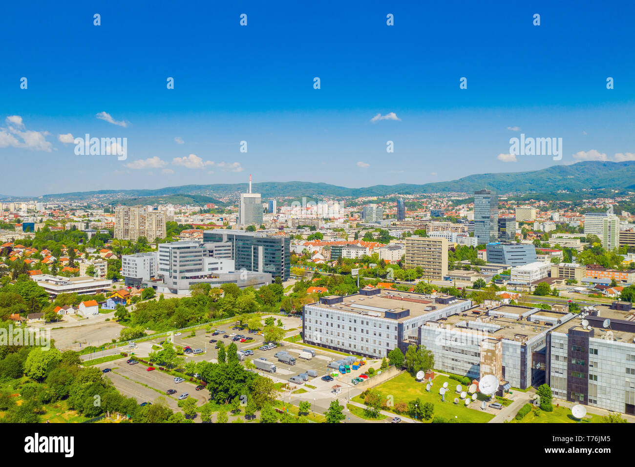 Zagreb, Kroatien, und die moderne Skyline der Stadt, Business Center Stockfoto