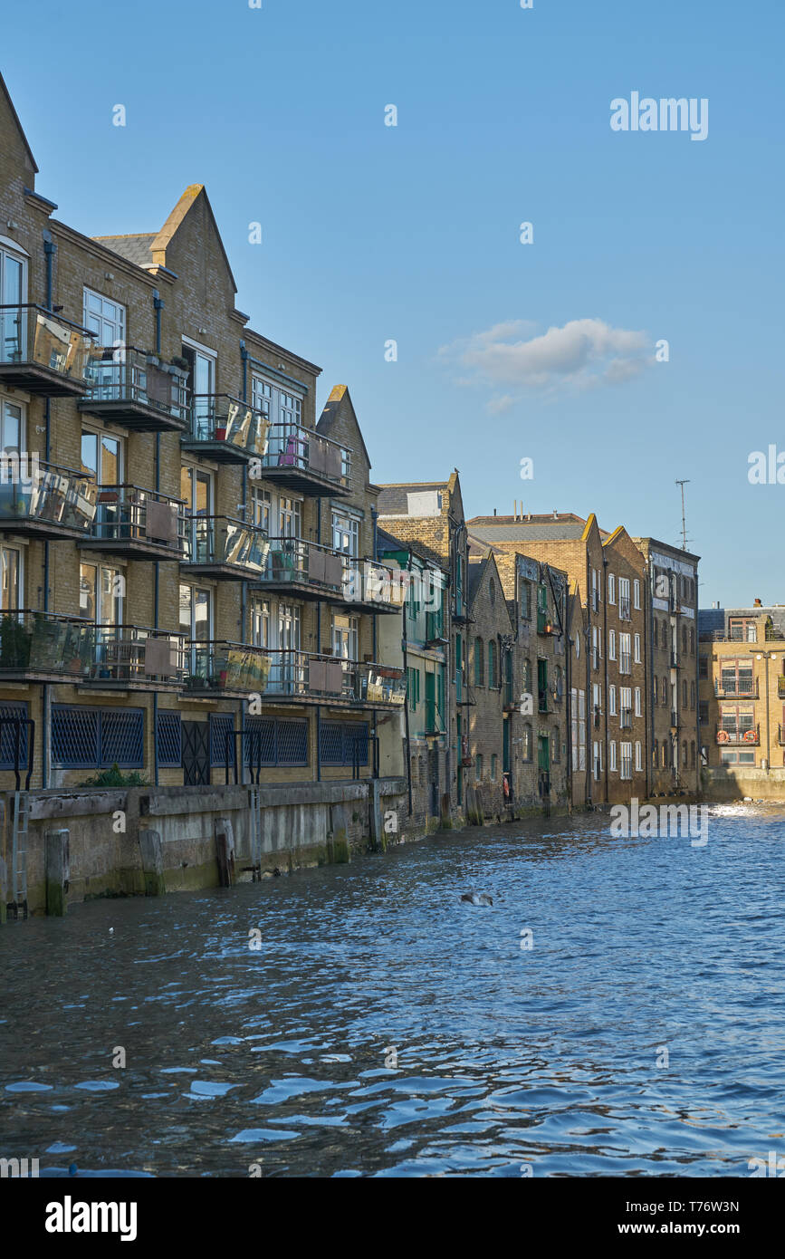 Docklands Riverside Häuser limehouse Stockfoto