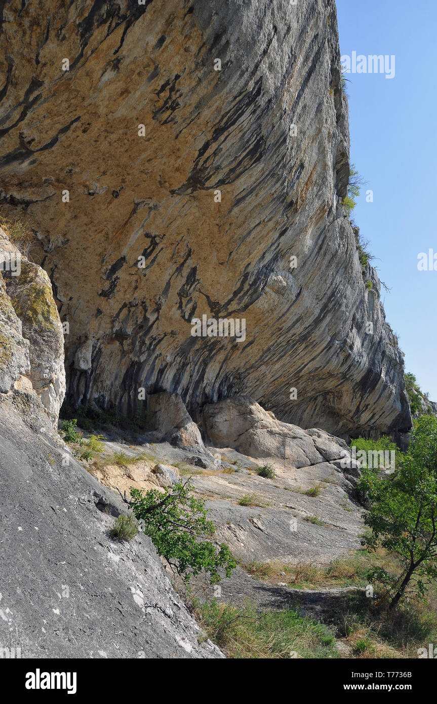 Karst Felsformationen Veli Badin, Sočerga, Slowenien, sziklák Stockfoto