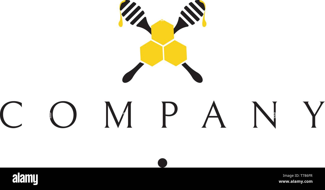 Honig essen abstract Color Vector Logo Design Stock Vektor