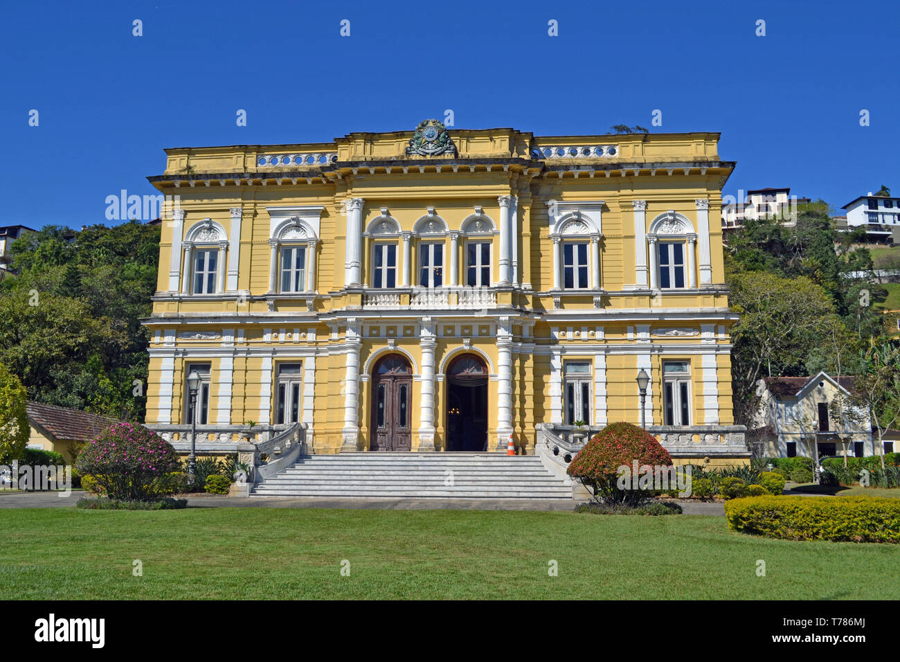 Black River Palace in Petropolis, Rio de Janeiro, Brasilien. Palast der Sommer Rest für den brasilianischen Präsidenten. Stockfoto