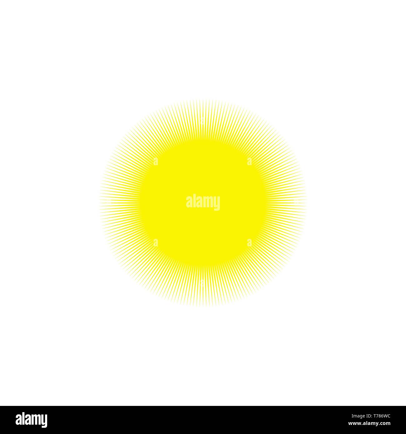 Der gelbe Sonne Symbole. Vector Illustration Stock Vektor