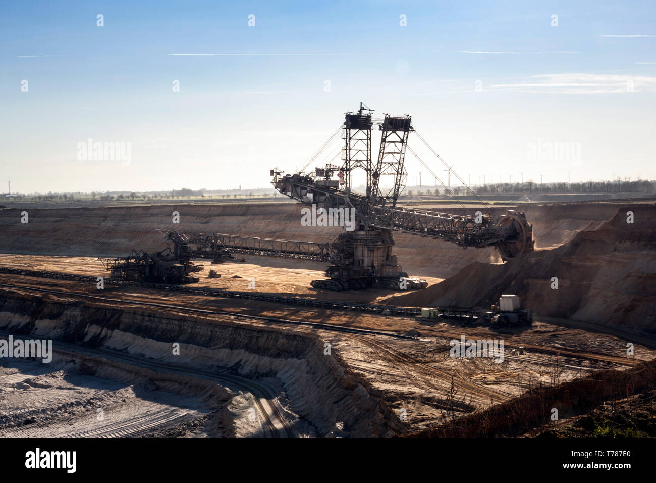 Braunkohle Garzweiler der RWE Power AG Stockfoto