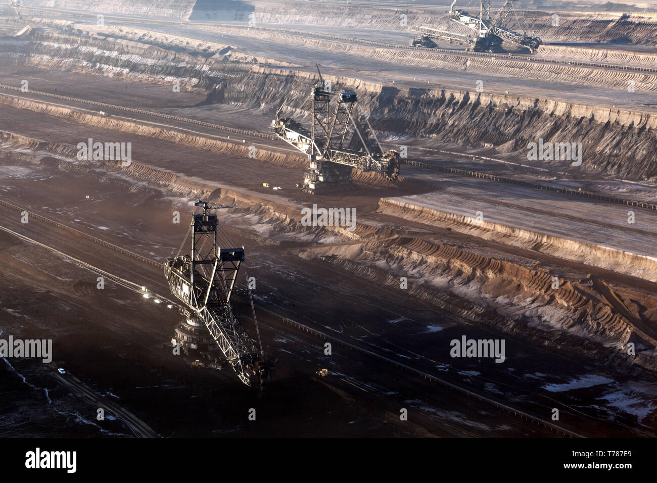 Braunkohle Garzweiler der RWE Power AG Stockfoto
