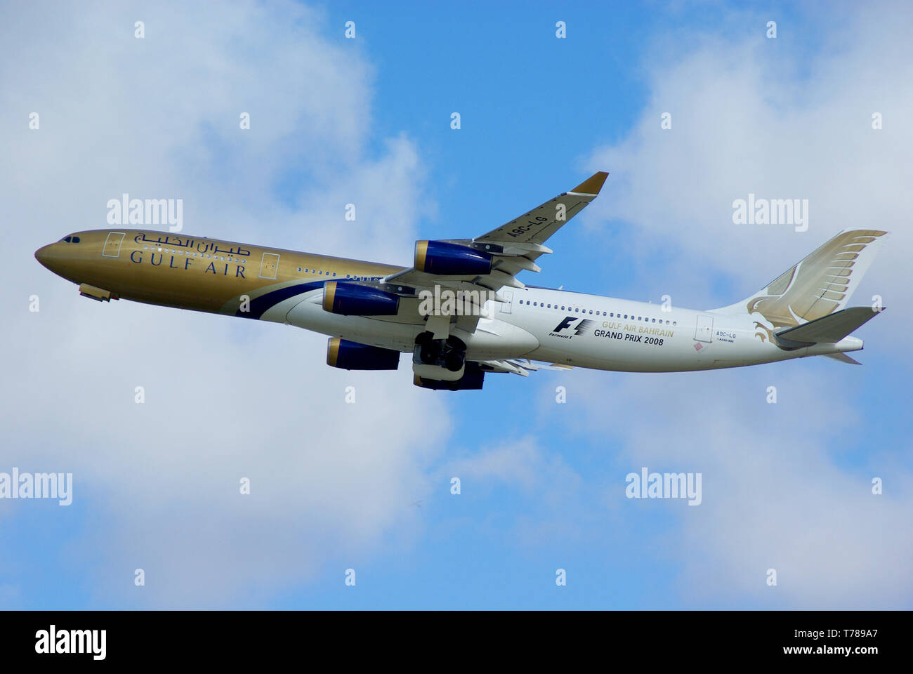 Gulf Air Airbus A340-300 Flugzeuge (A40-LJ) dem Start vom