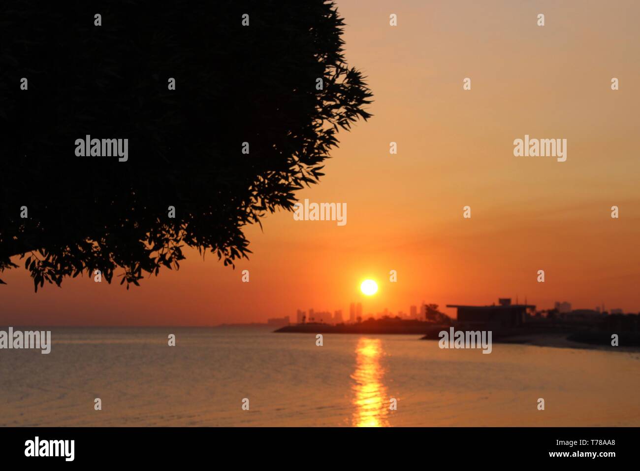 Die aufgehende Sonne Stockfoto
