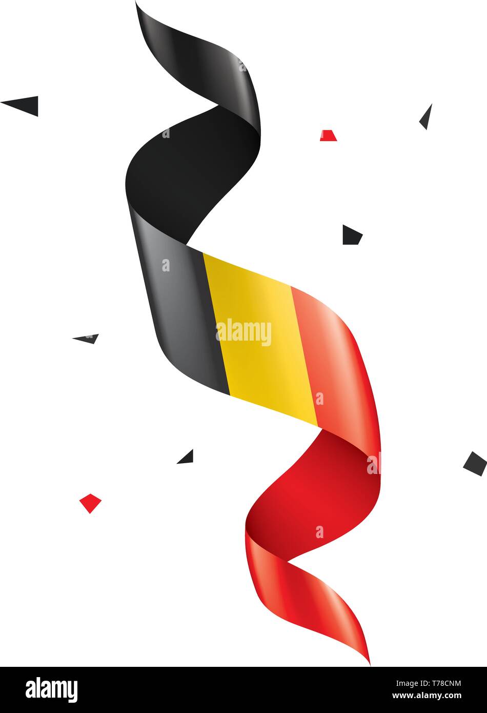Belgien Flagge, Vector Illustration auf weißem Hintergrund Stock Vektor