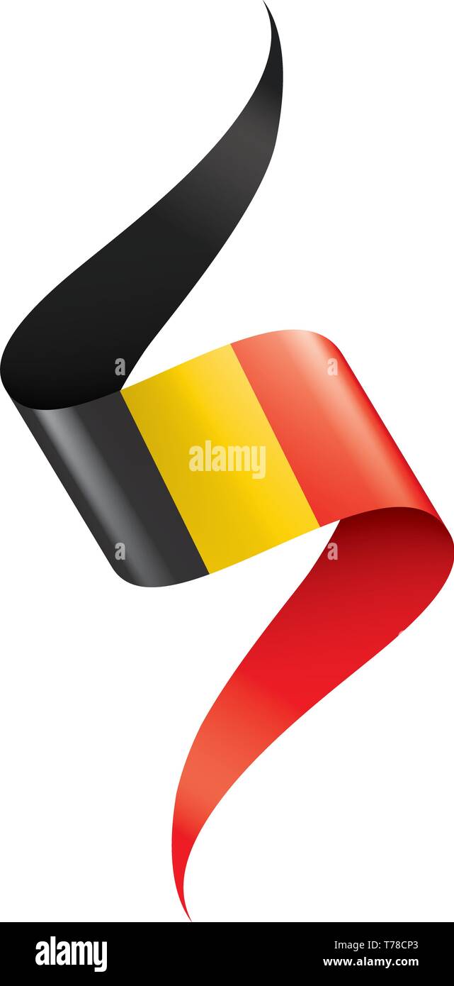 Belgien Flagge, Vector Illustration auf weißem Hintergrund Stock Vektor