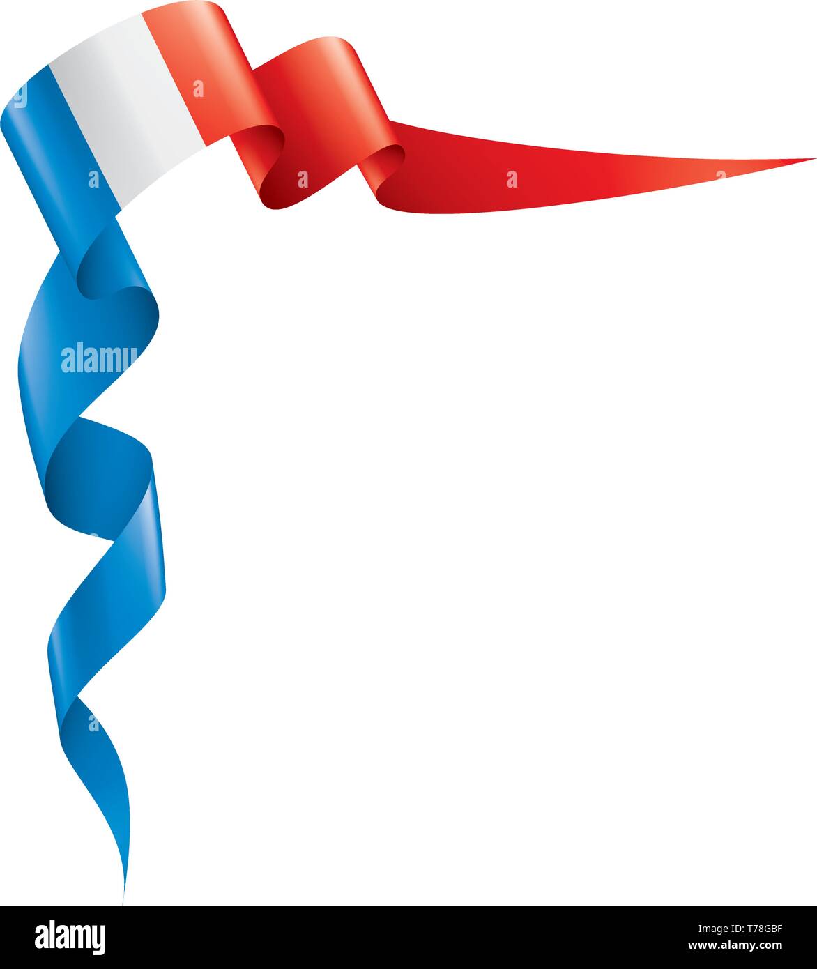 Flagge Frankreich, vector Abbildung auf einem weißen Hintergrund. Stock Vektor