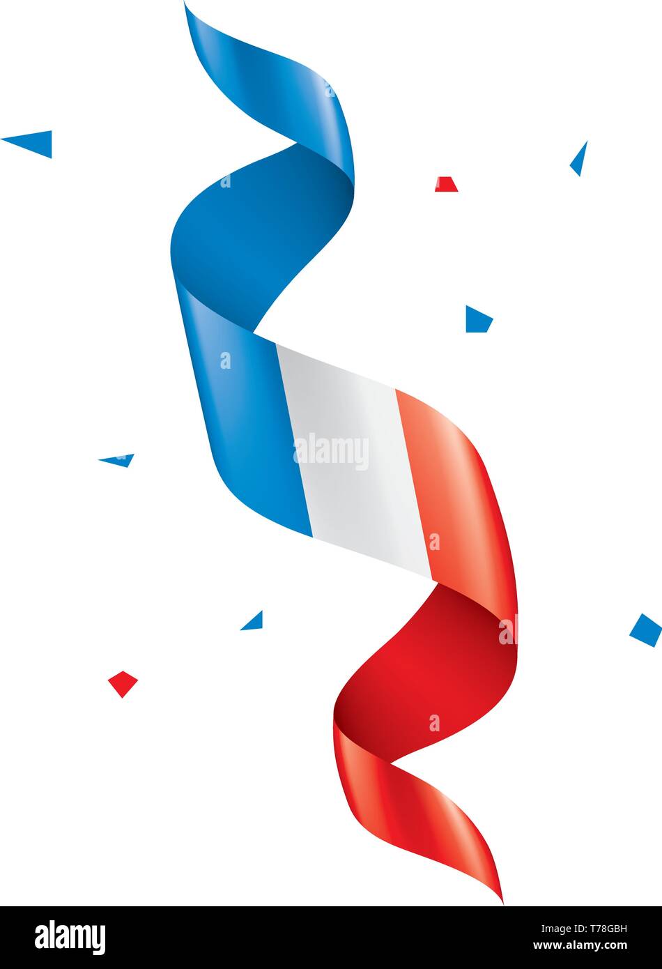 Flagge Frankreich, vector Abbildung auf einem weißen Hintergrund. Stock Vektor