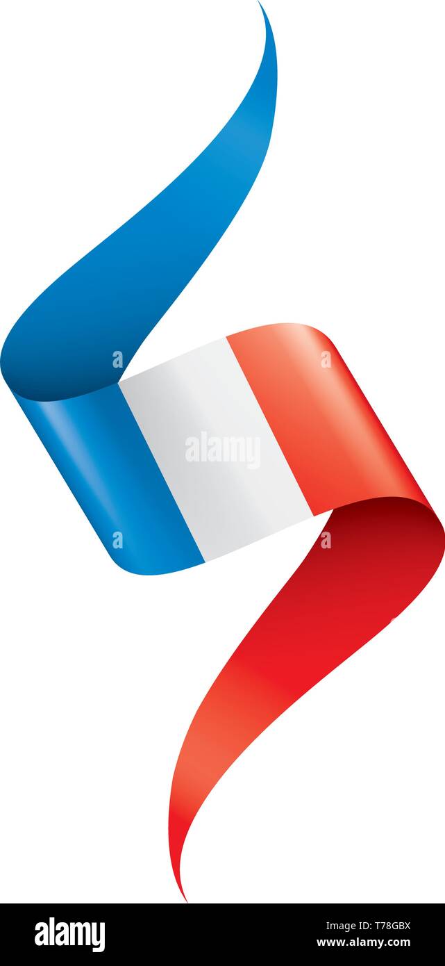 Flagge Frankreich, vector Abbildung auf einem weißen Hintergrund. Stock Vektor