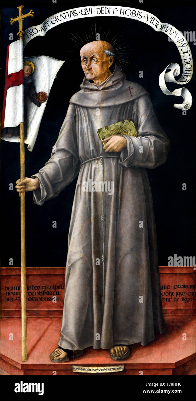 Hl. Johannes von Capistran. 1459 von Bartolomeo Vivarini. Murano (Venedig), um. 1430 - Venedig, nach 1491, Italienisch, Italien, Stockfoto