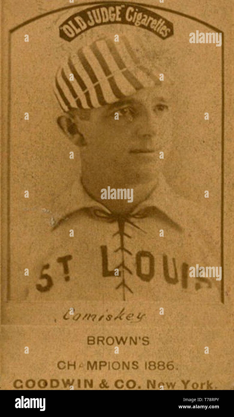 Charles Comiskey, St. Louis Browns AA, (St. Louis Cardinals), Goodwin & Co, 1887-1890. Stockfoto