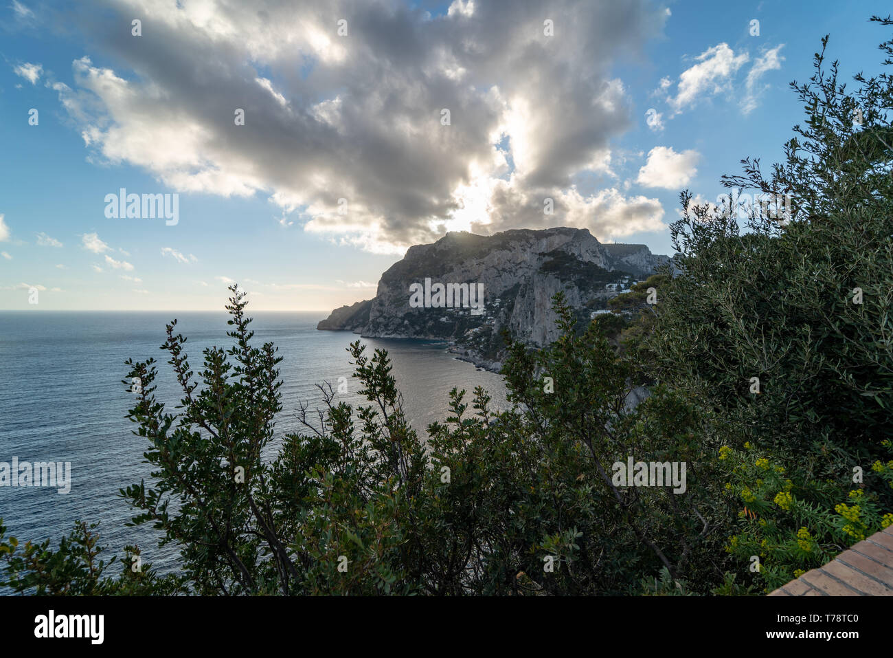 Tragara, Via Tragara, Capri Stockfoto