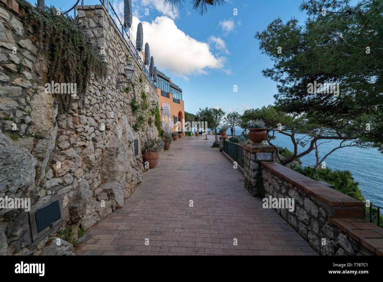 Tragara, Via Tragara, Capri Stockfoto