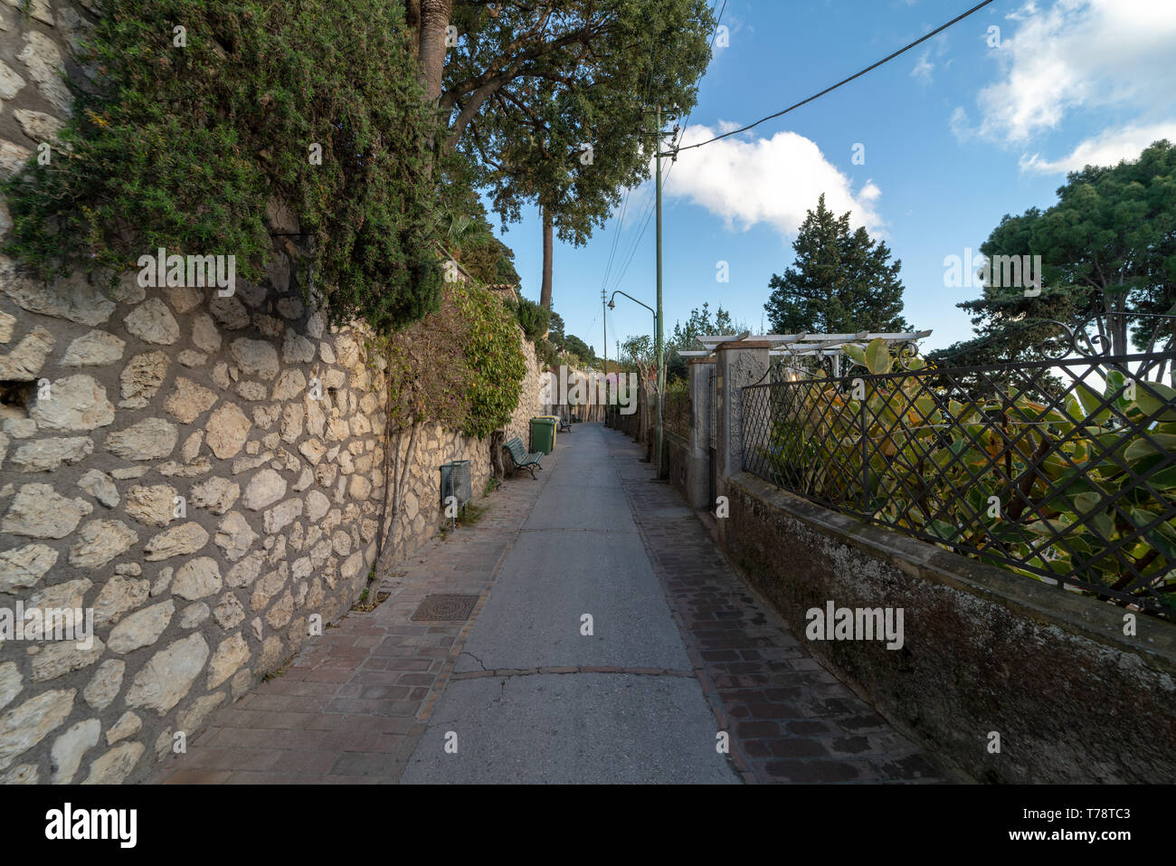 Tragara, Via Tragara, Capri Stockfoto