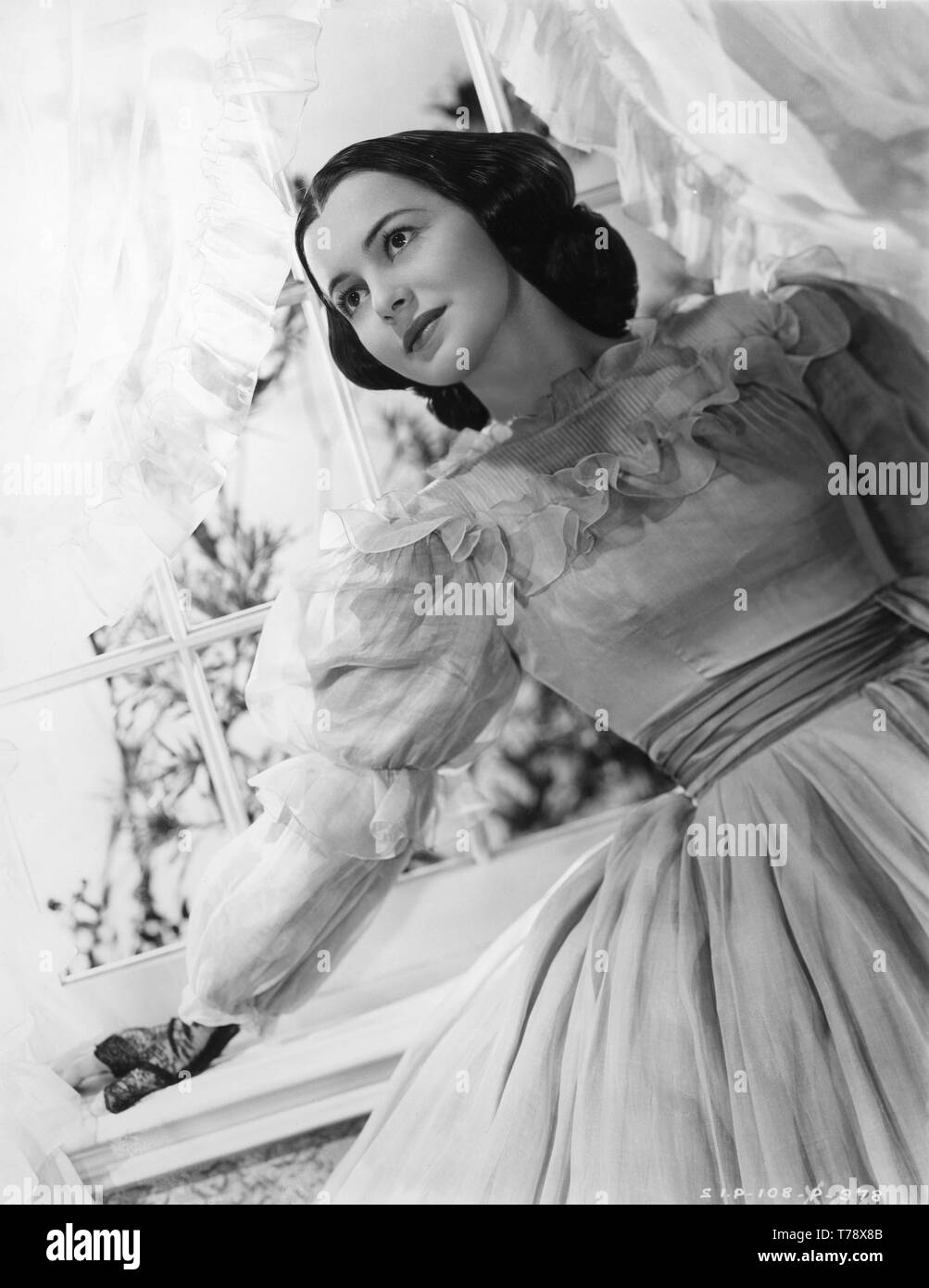 Olivia de Havilland als Melanie Hamilton/Melanie Wilkes gegangen mit dem Wind 1939 Regie Victor Fleming Roman Margaret Mitchell Kostüme Walter Plunkett Produzent David O. Selznick Selznick International Pictures/Metro Goldwyn Mayer Stockfoto