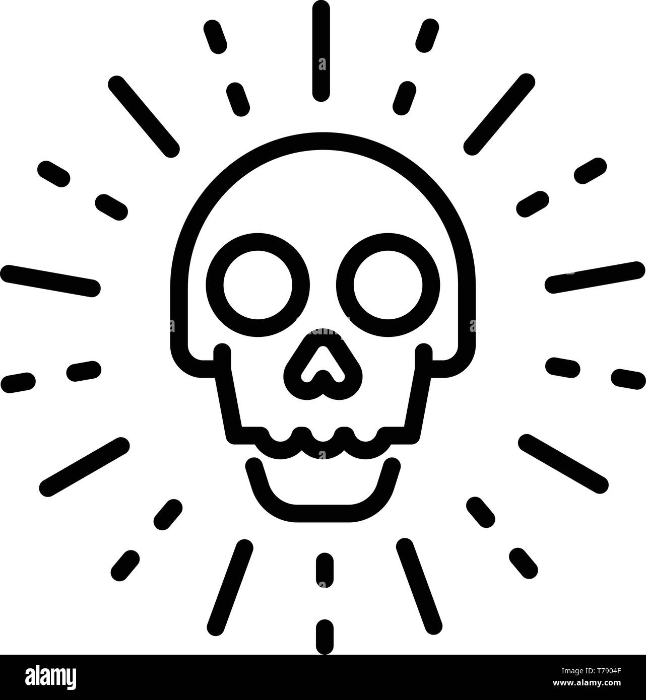 Plötzliche Cyber Attack - Symbol, outline Style Stock Vektor