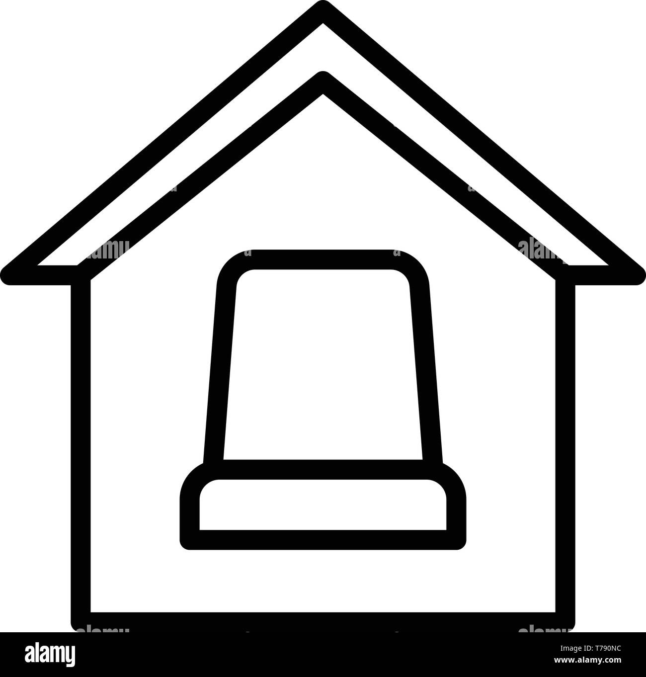 Smart Home comfort Symbol, outline Style Stock Vektor