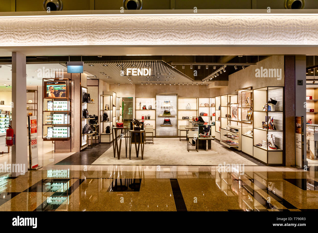 Die Fendi Store, exklusives Shopping, Changi Airport, Singapur, Südostasien Stockfoto