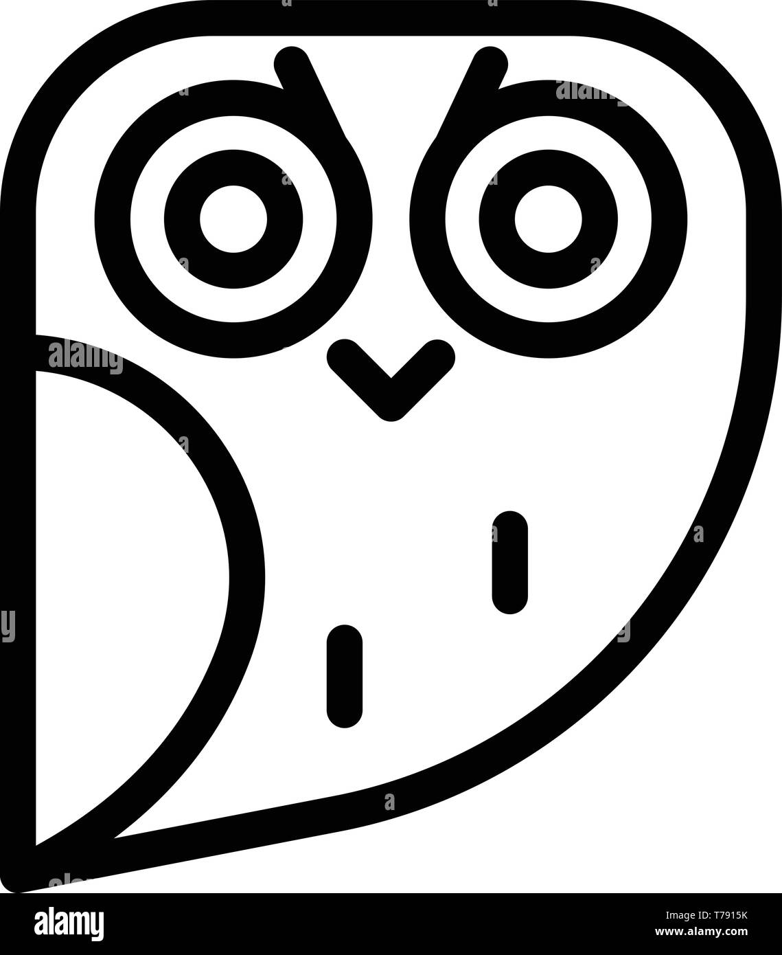 Fat Eule Symbol, outline Style Stock Vektor