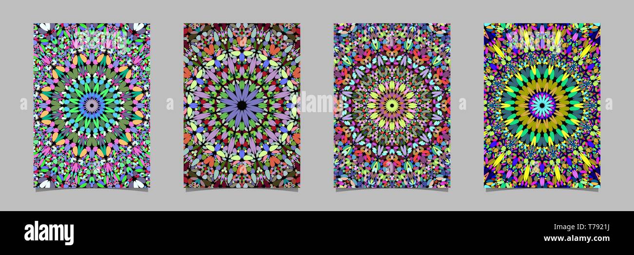 Bunte Stein Mosaik Mandala flyer Hintergrund Stock Vektor