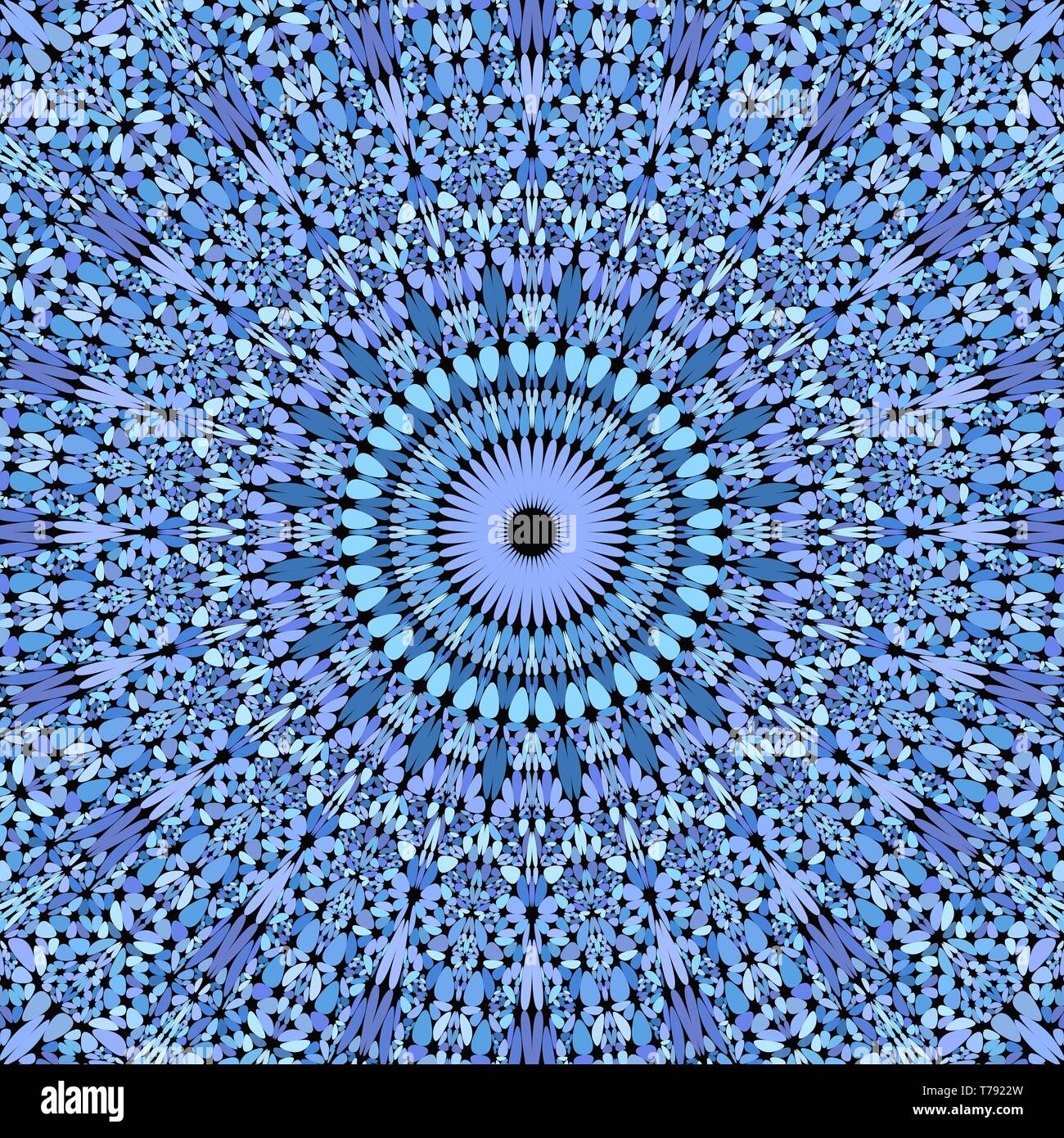 Blau Blütenblatt mandala Hintergrund Design - Vektor ornament wallpaper  Abbildung Stock-Vektorgrafik - Alamy