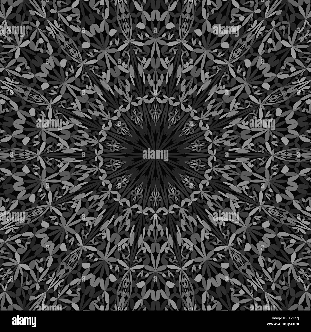 Grau Blumengarten mandala Muster Hintergrund design Stock Vektor