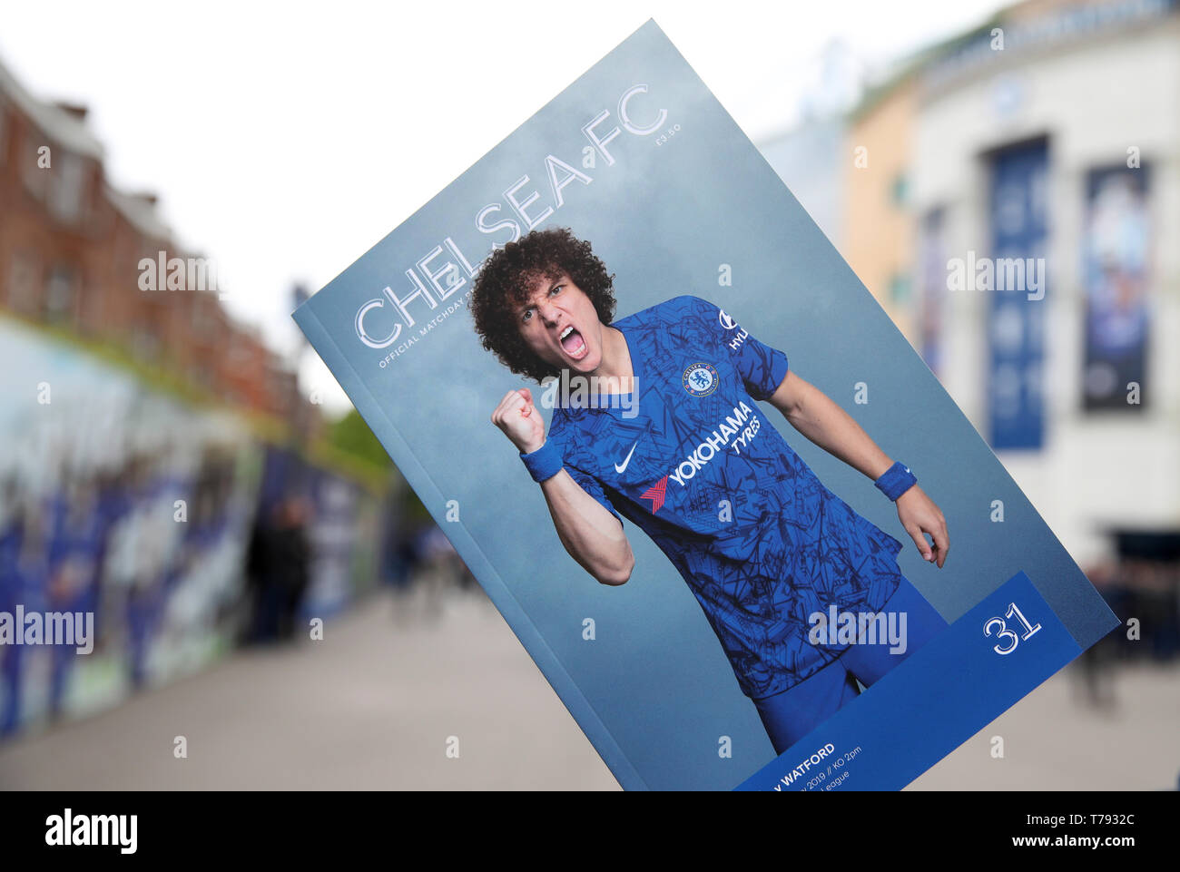 Einen allgemeinen Überblick über ein Spieltag in der Premier League an der Stamford Bridge, London. Stockfoto