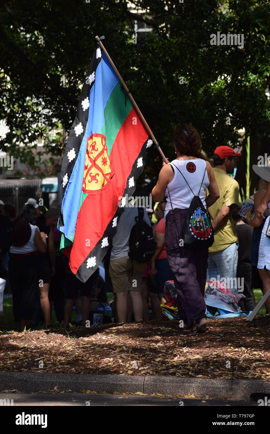Australian Aboriginal protestieren - Sydney Stockfoto