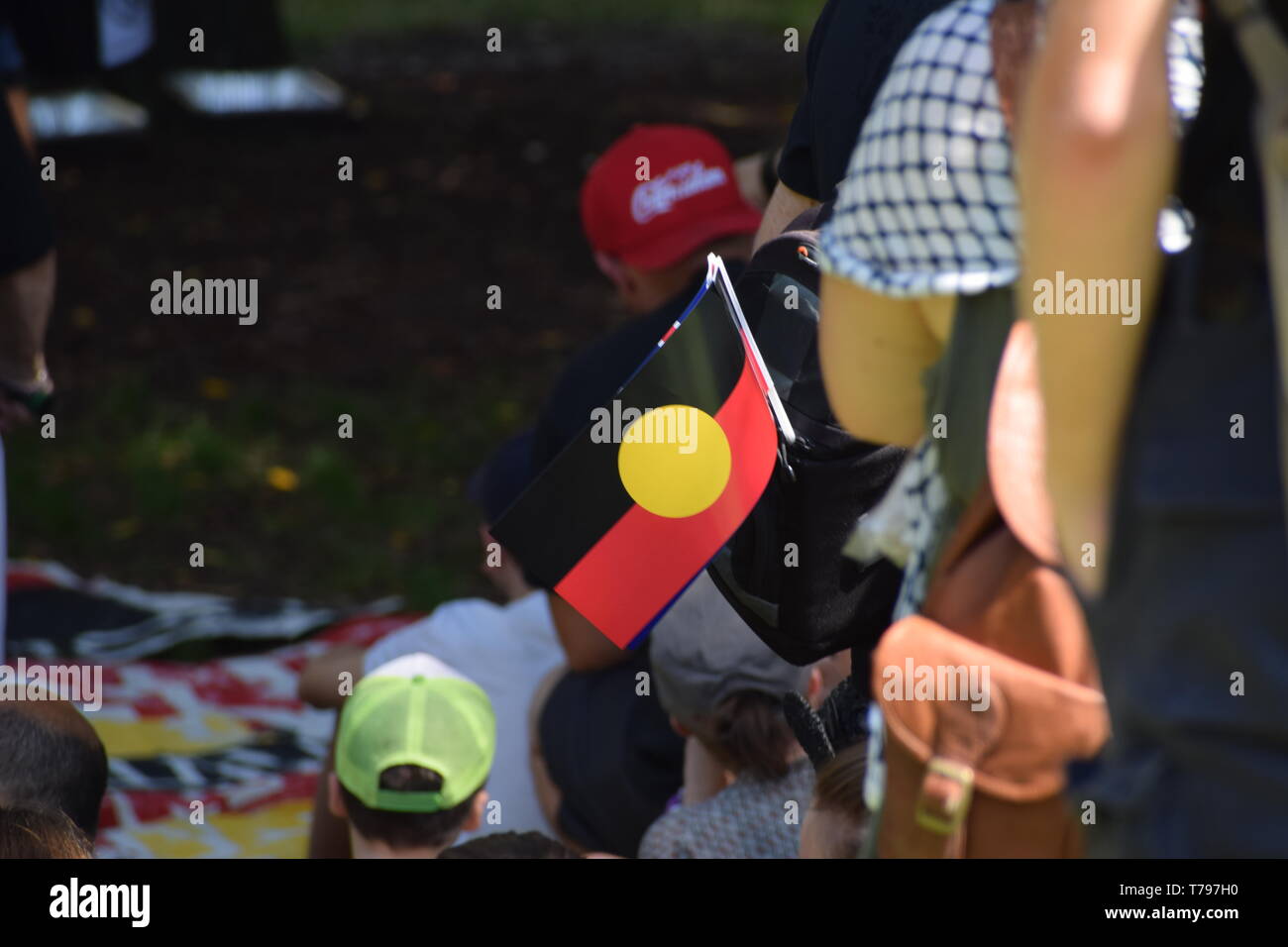 Australian Aboriginal protestieren - Sydney Stockfoto