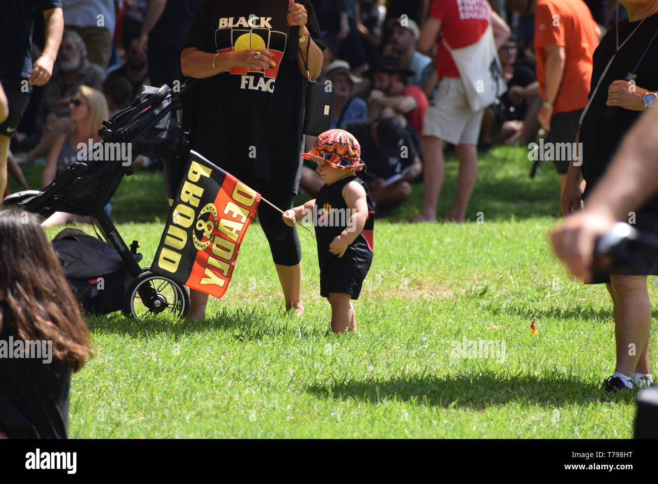 Australian Aboriginal protestieren - Sydney Stockfoto