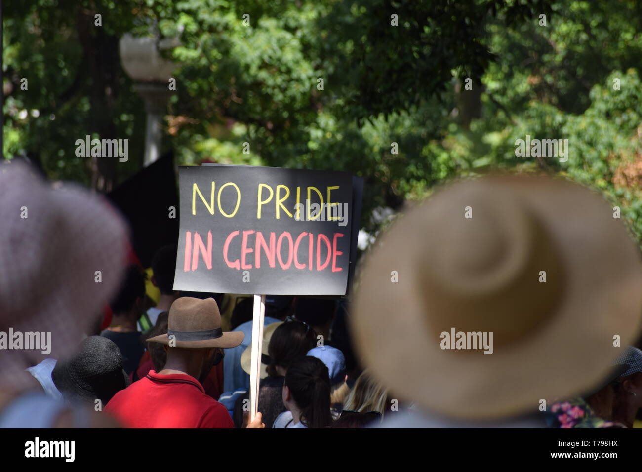Australian Aboriginal protestieren - Sydney Stockfoto