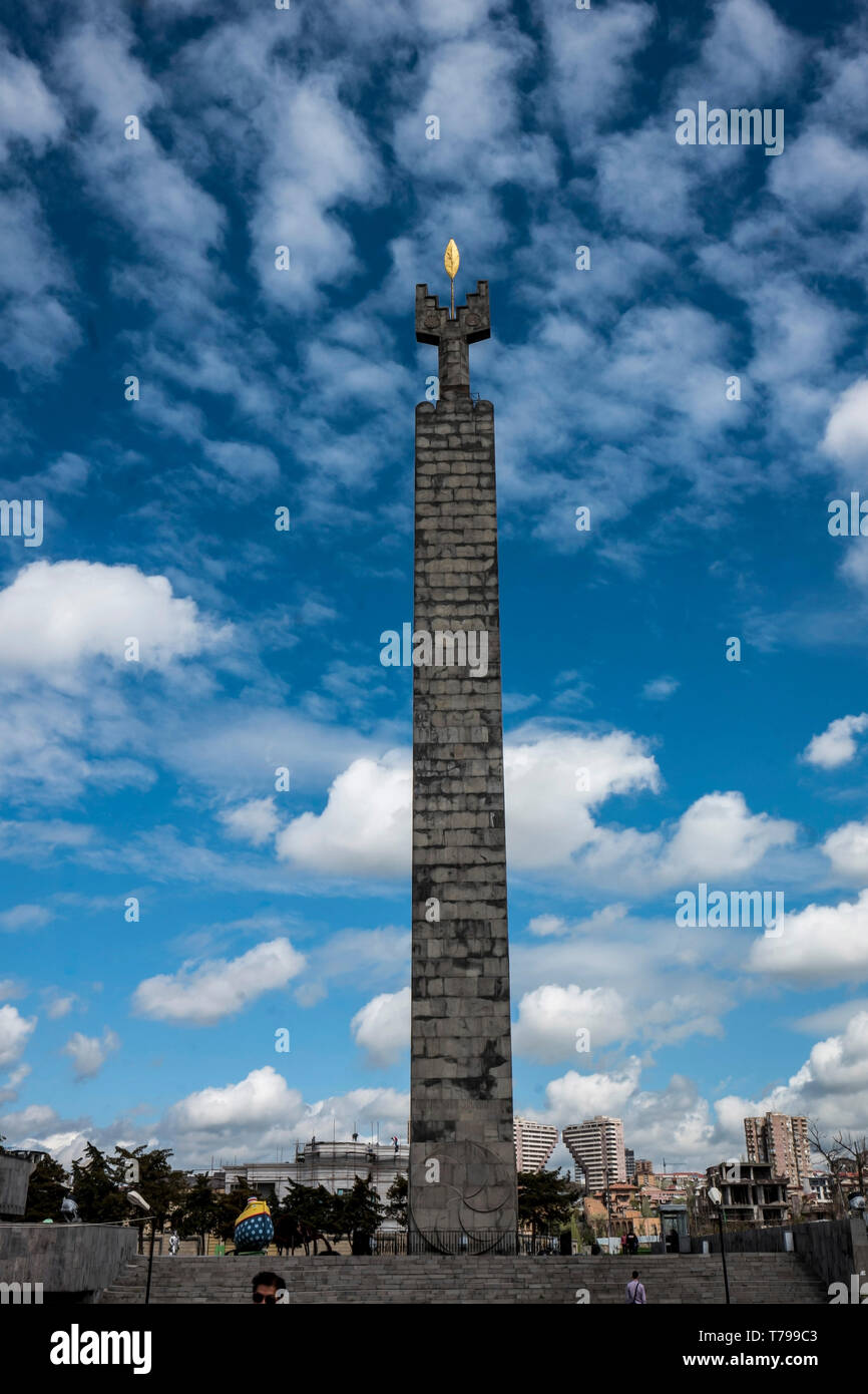 Denkmal für 50 Jahre der sowjetischen Armenien, Jerewan Stockfoto