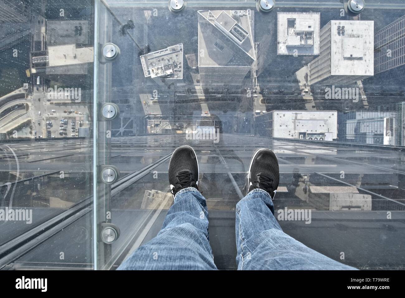Glass Floor Willis Tower Stockfotos Glass Floor Willis
