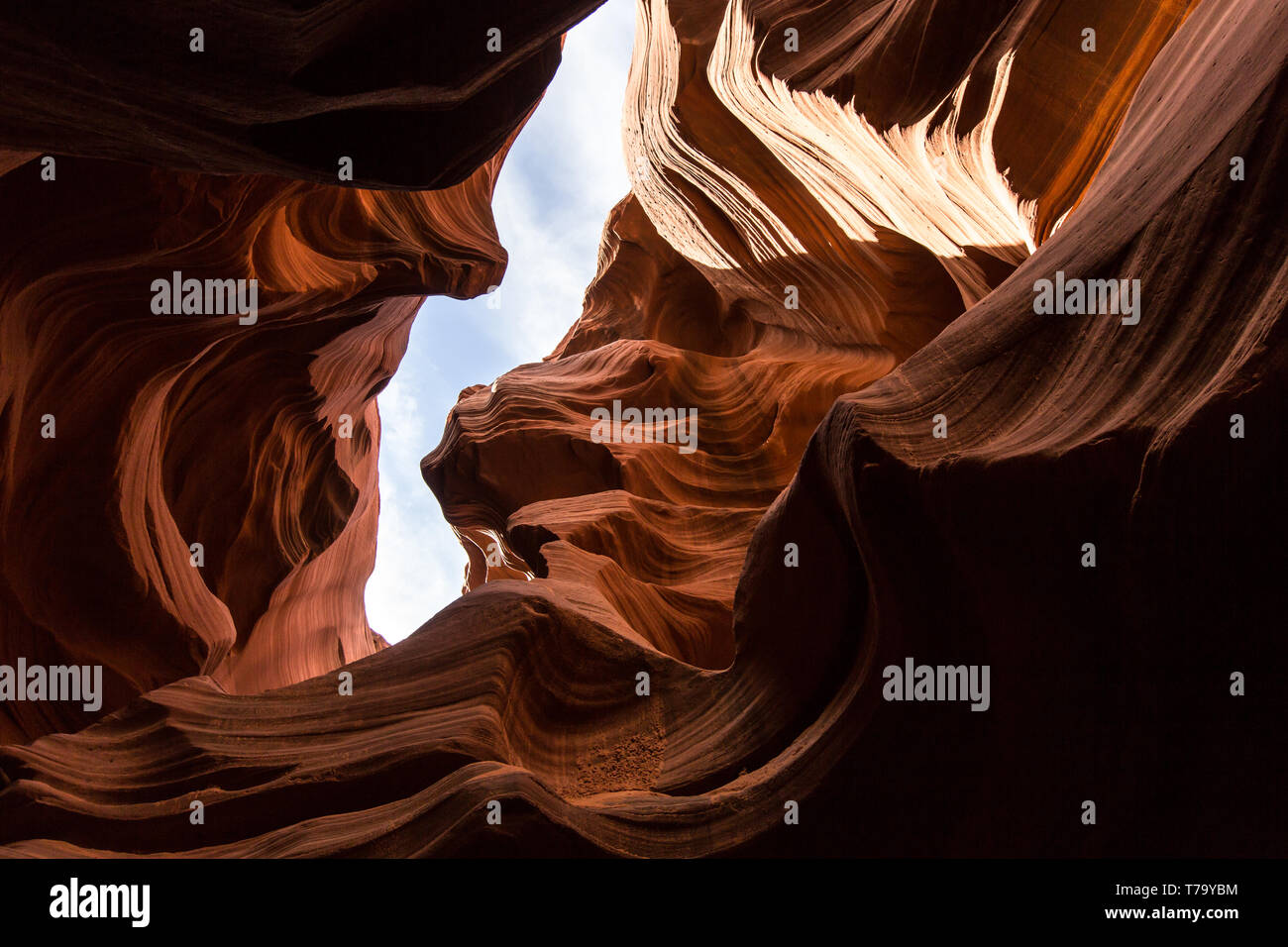Suchen von Antelope Canyon Stockfoto