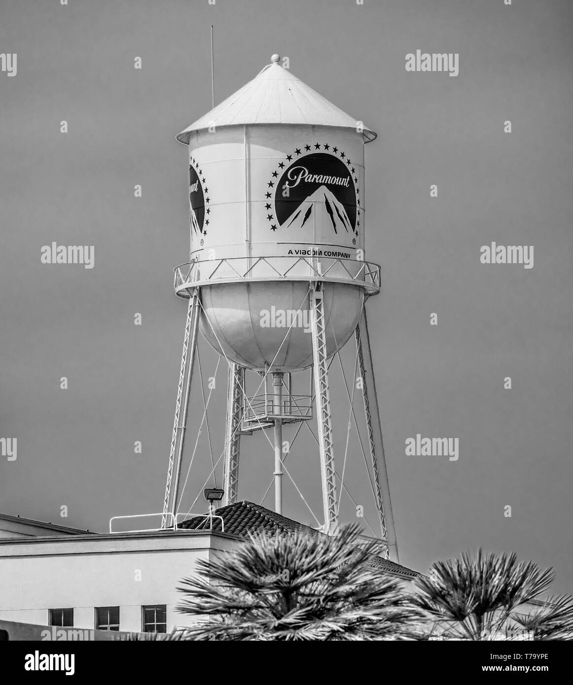 Turm bei Paramount Pictures Film Studios in Los Angeles, Kalifornien, USA - 18. MÄRZ 2019 Stockfoto