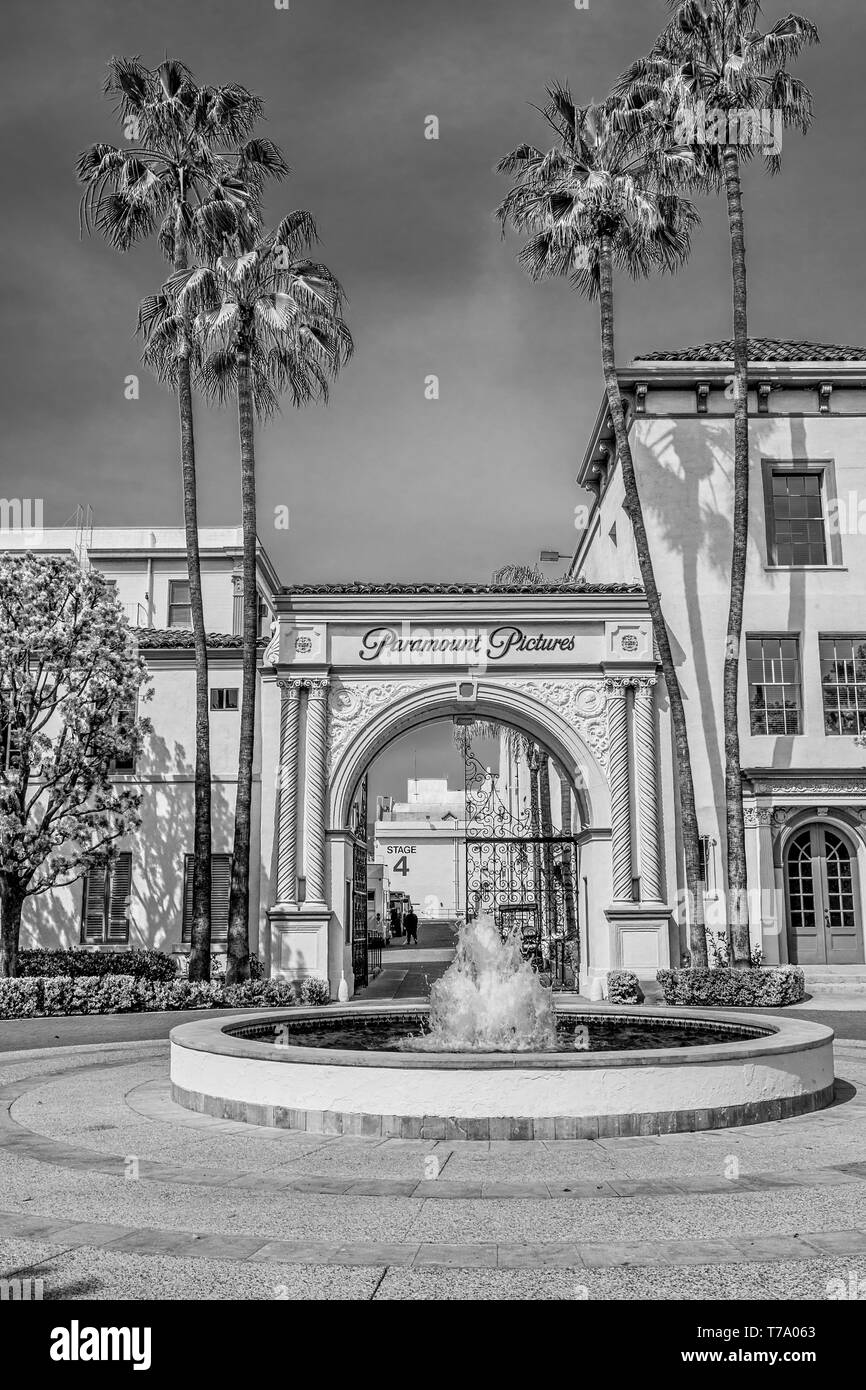 Berühmte Paramount Pictures Film Studios in Los Angeles, Kalifornien, USA - 18. MÄRZ 2019 Stockfoto