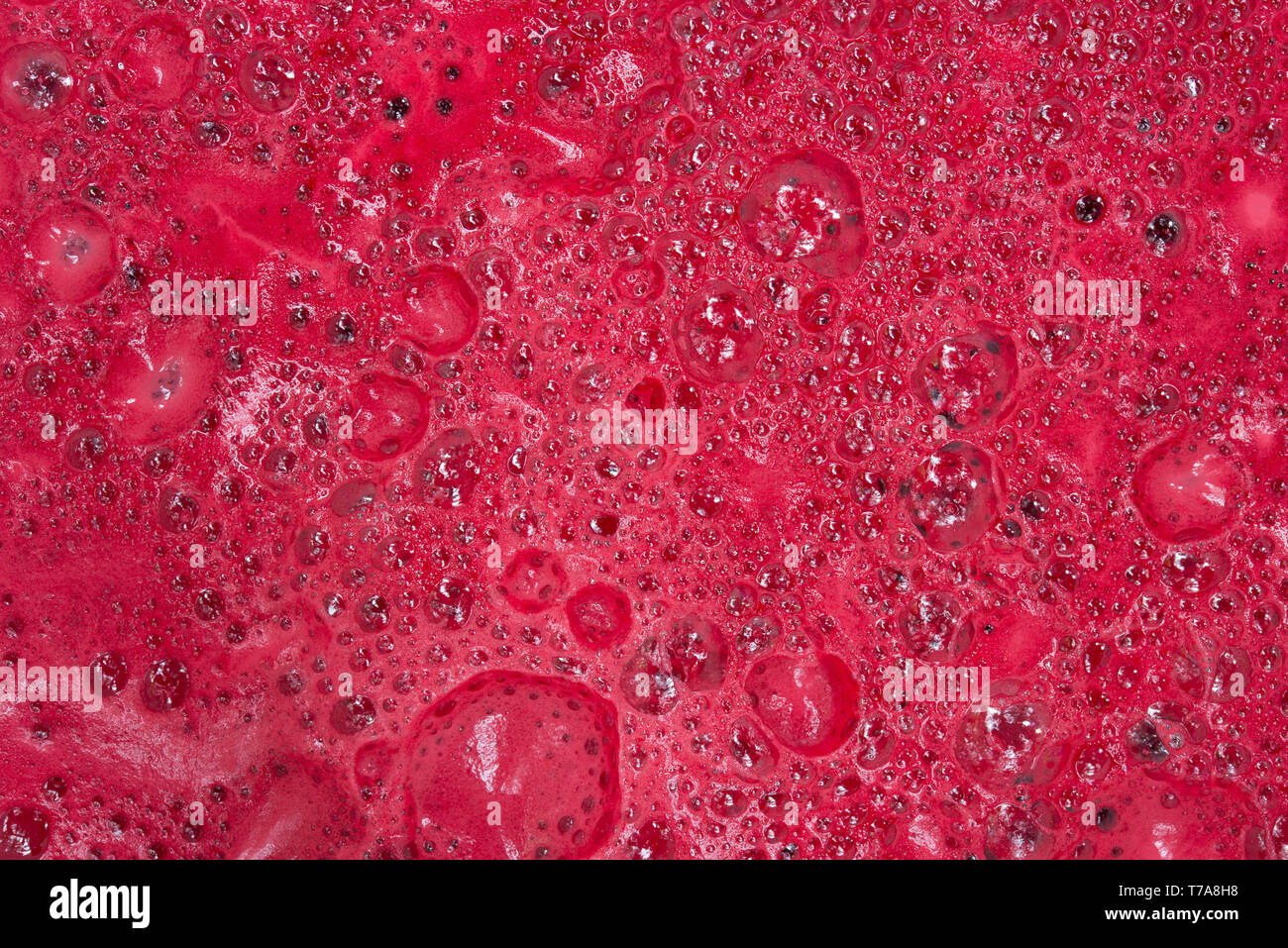 Rote-bete-saft Draufsicht Hintergrund Textur Makro Stockfoto
