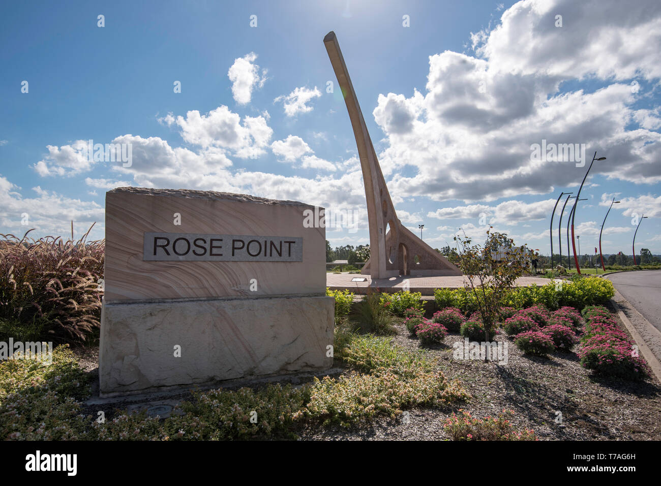 Die große Sonnenuhr im NSW Regionale Stadt Singleton, Australien. 2000 erbaute er wiegt 30 Tonnen und ist die größte in der südlichen Hemisphäre Stockfoto