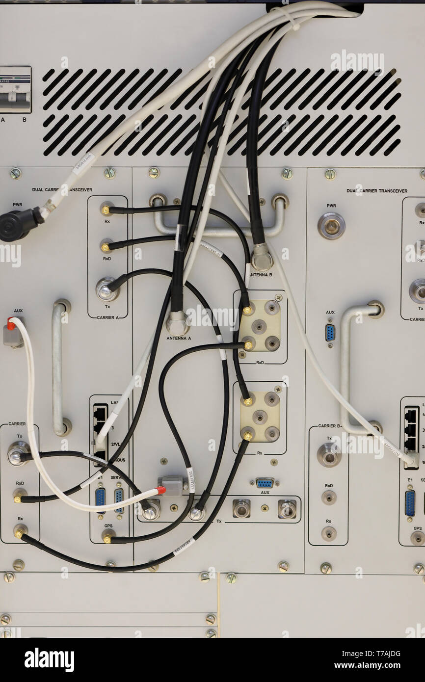 Basisstation für den professionellen Mobilfunk Anwendungen. Selektive konzentrieren. Stockfoto
