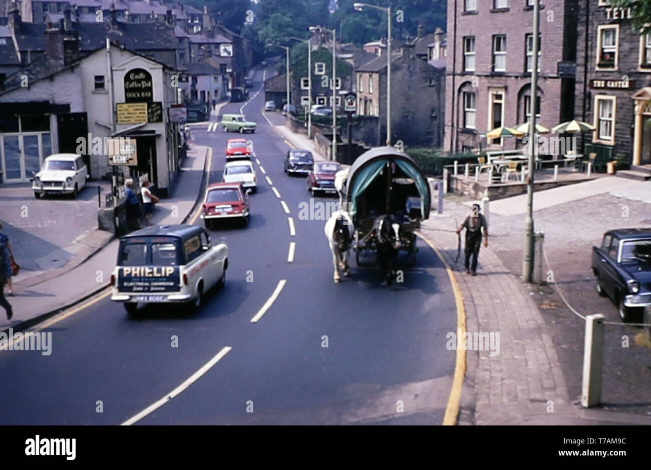 Gypsy Caravan in Skipton 1968 Stockfoto
