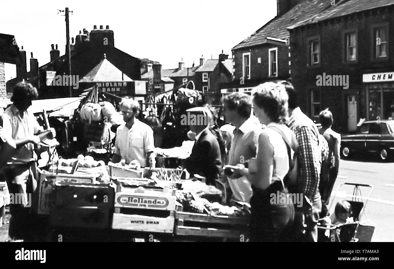 Hawes Markt 1984 Stockfoto