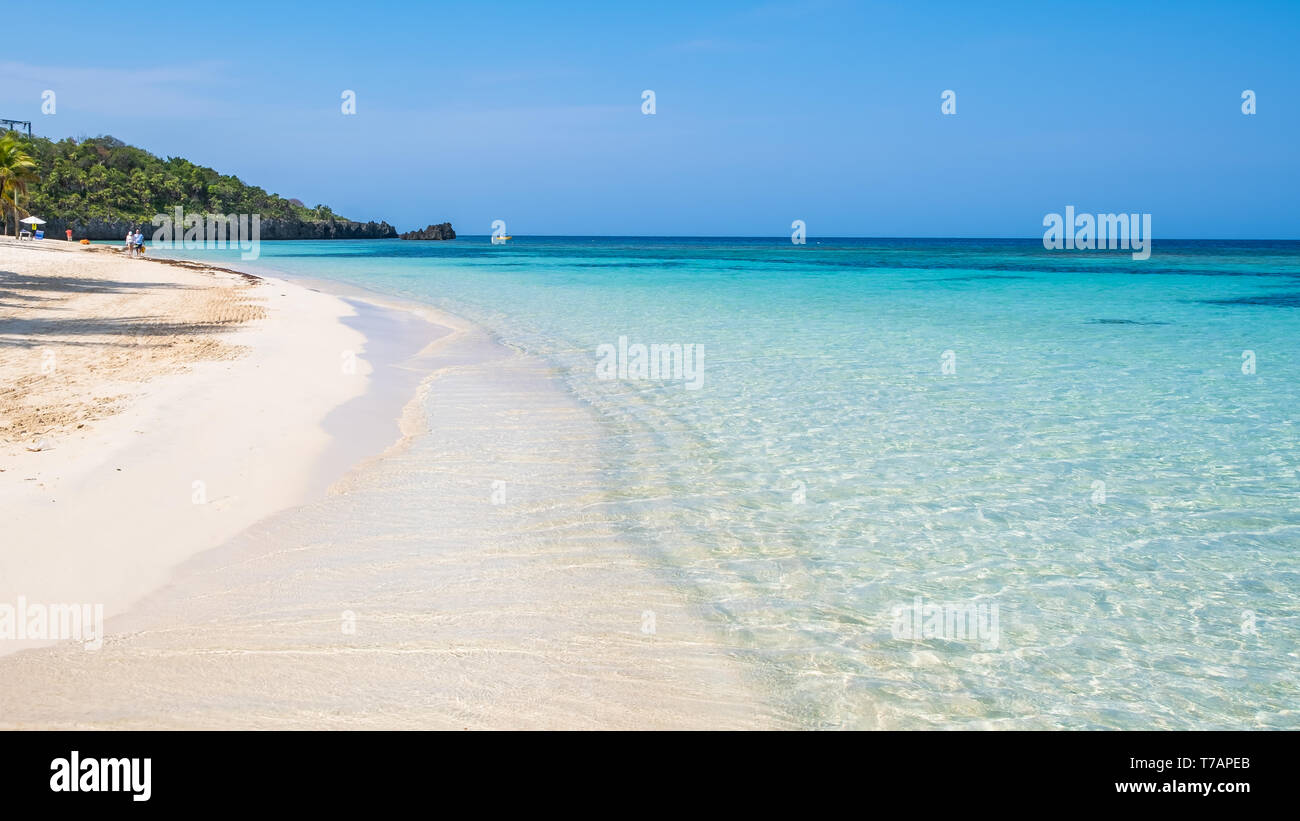 West Bay Roatan Honduras mit den wunderschönen Sandstrand und das kristallklare warme Wasser der Karibik. Stockfoto