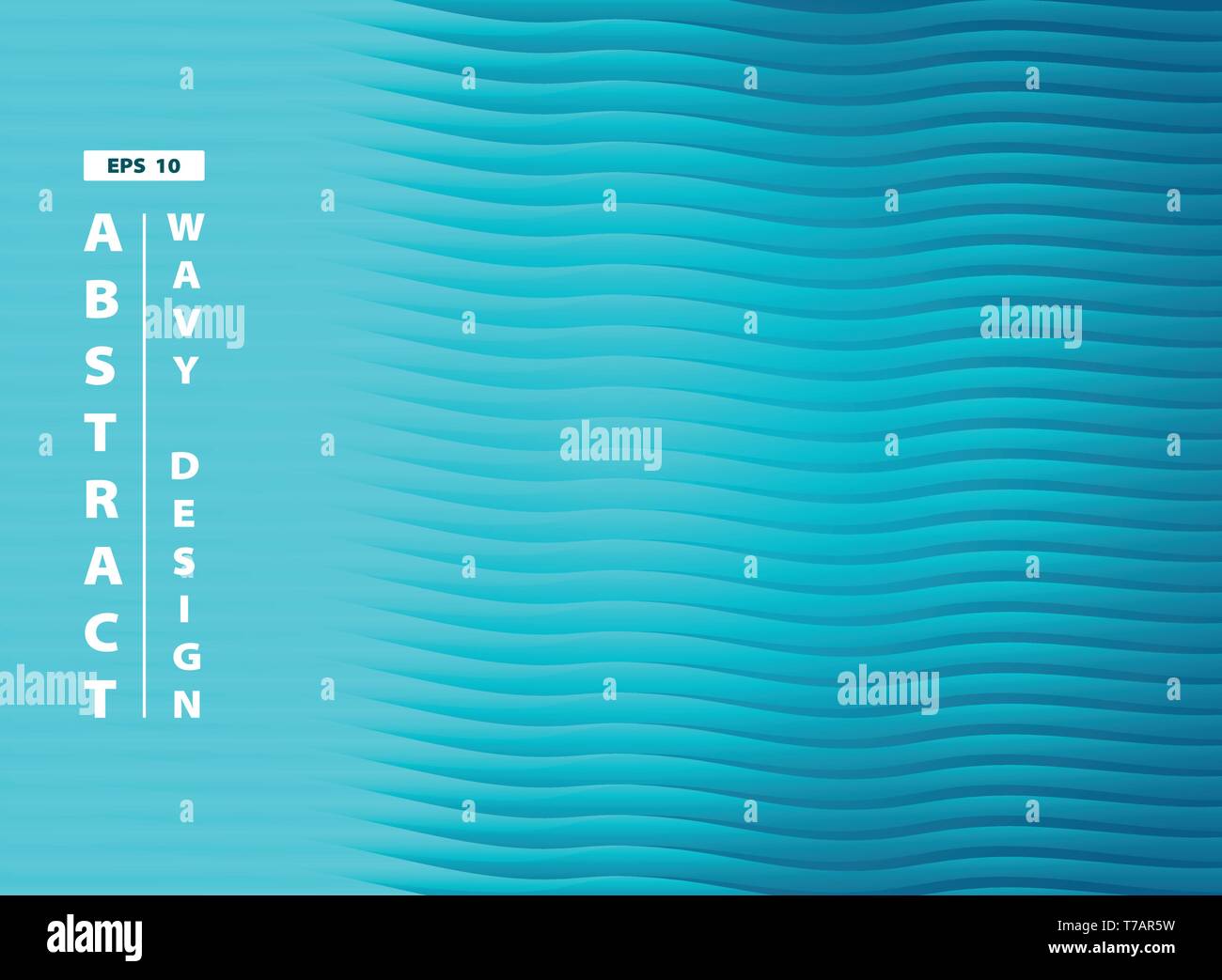 Abstrakt Blau aqua Meer wellenförmige Muster Design Hintergrund. Sie können die Cover Design, ad, Poster, Illustrationen, Print, Präsentation verwenden. illustration Vektor Stock Vektor